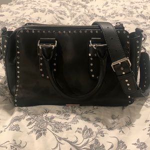 Black leather Studded bag
